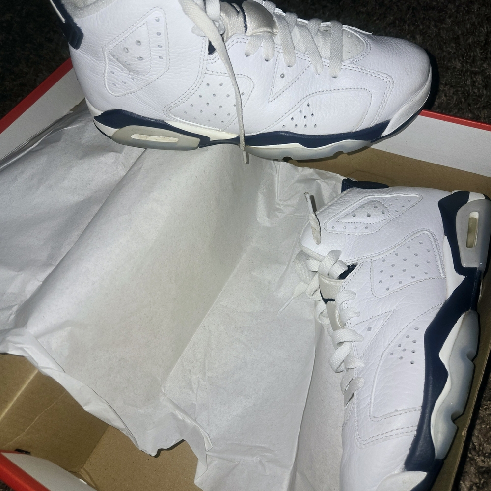 White and Navy Sneakers